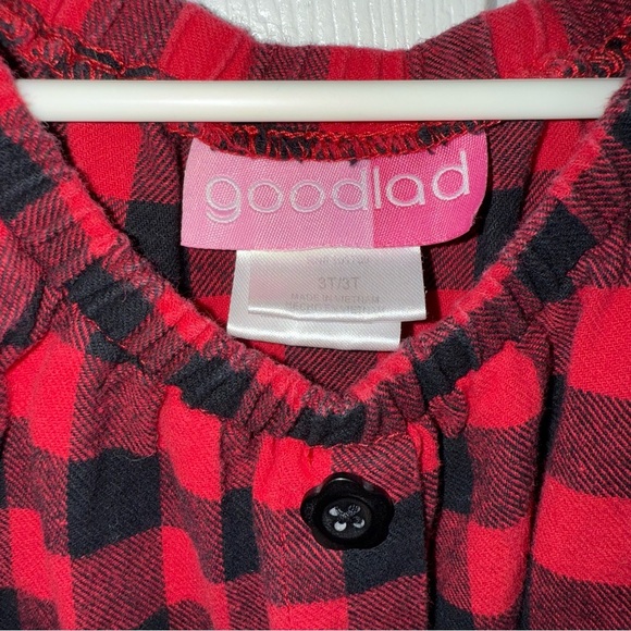 3T Good Lad Buffalo Plaid dress with Lace Detail - Picture 5 of 6